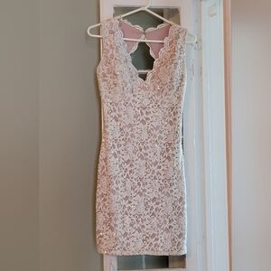 White/champagne dress with sequins